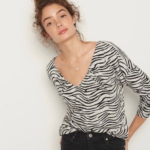 Anthropologie | Maeve | Taylor Zebra Sweater NWT